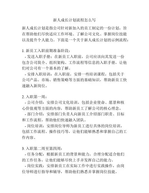 新人成长计划流程怎么写