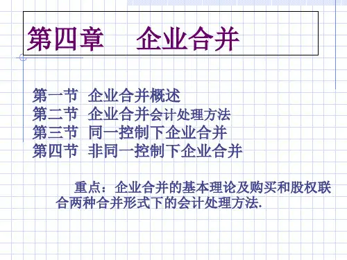 企业合并教学课件PPT
