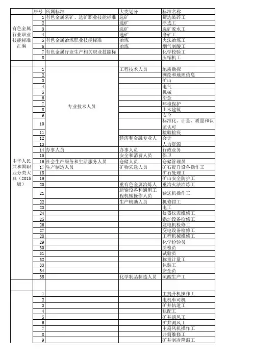职业技能标准
