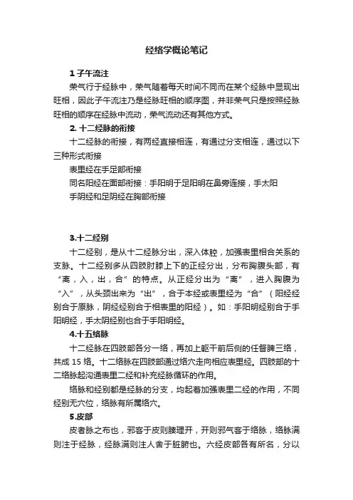 经络学概论笔记