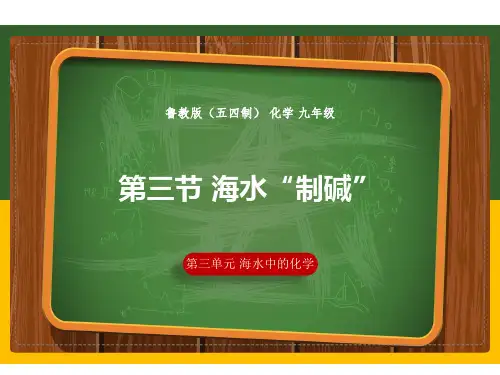 初中化学鲁教版九年级全册(五四学制)第三单元3.3 海水“制碱”(课件)