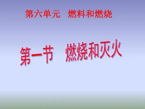 2018鲁教版(五四)化学八年级6.1《燃烧与灭火》课件 (共21张PPT)