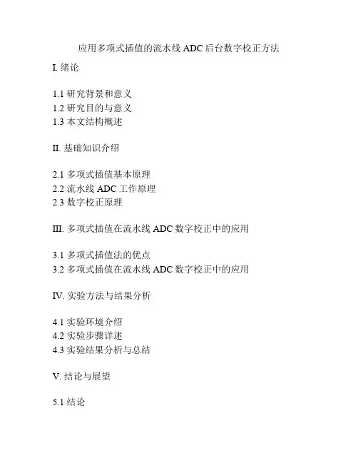 应用多项式插值的流水线ADC后台数字校正方法