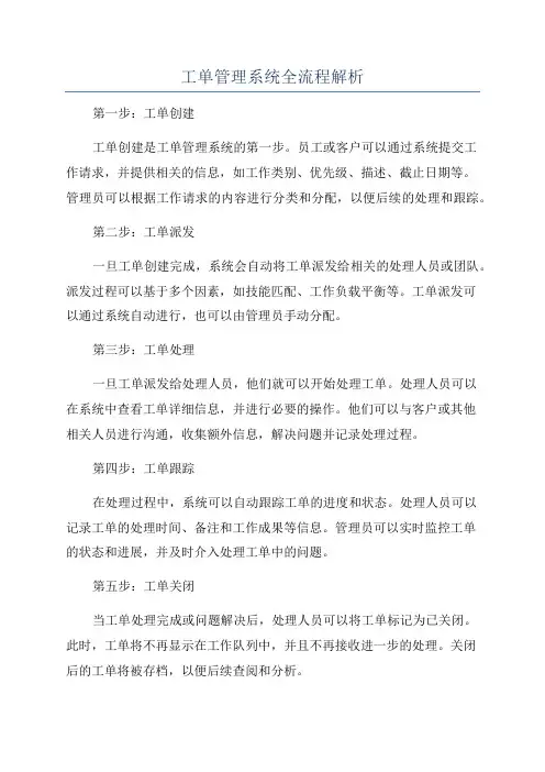 工单管理系统全流程解析
