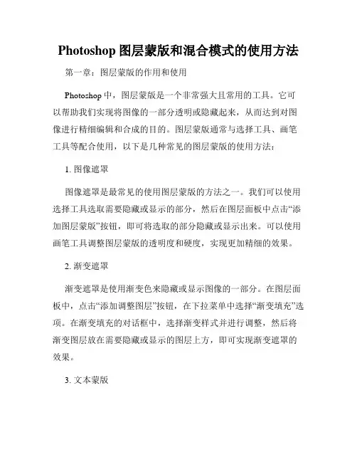 Photoshop图层蒙版和混合模式的使用方法