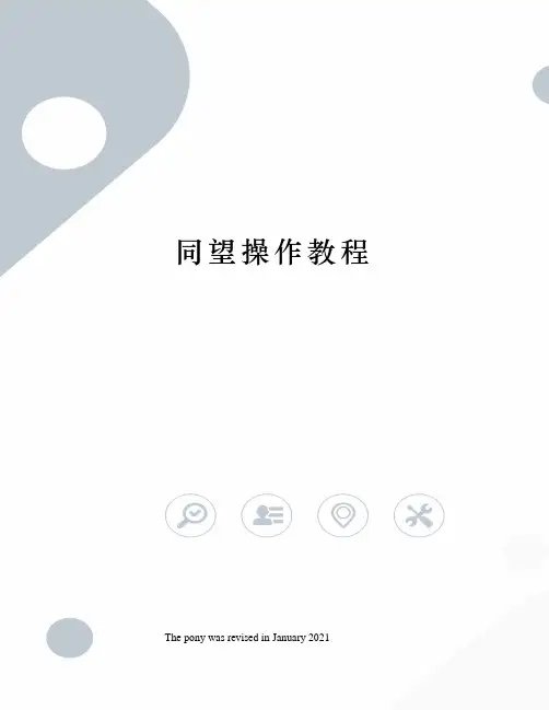 同望操作教程