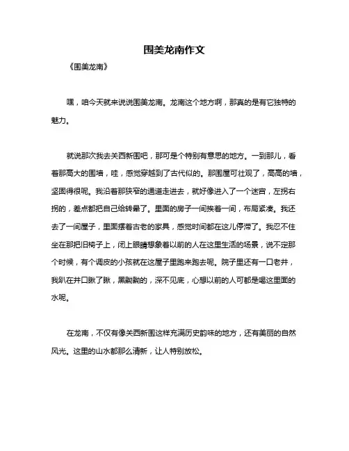 围美龙南作文