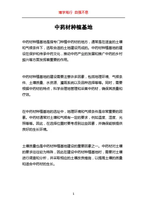 中药材种植基地
