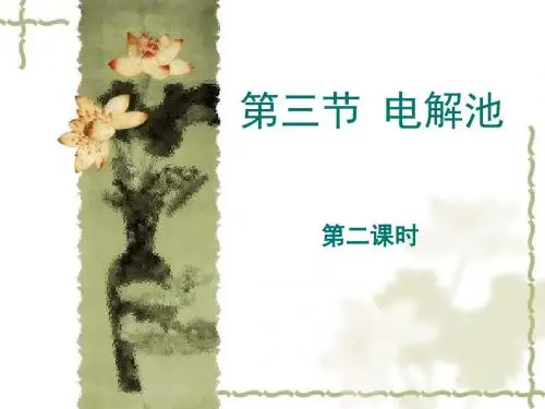 第三节 电解池(第二课时)