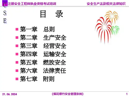 烟花爆竹安全管理条例PPT42张课件