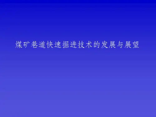 中国煤矿巷道快速掘进技术与展望ppt课件