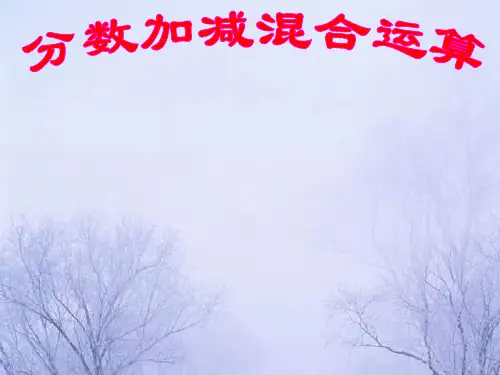 五年级数学分数加减混合运算练习课PPT优秀课件
