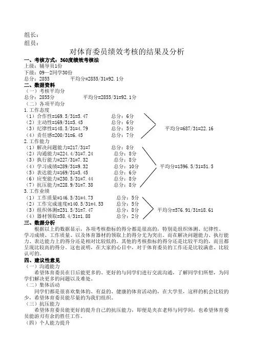 对学习委员绩效考核的结果及分析.xls   er