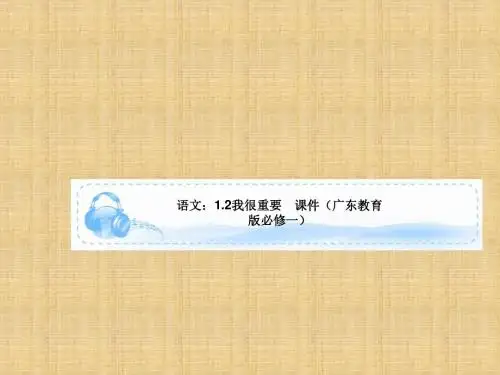 我很重要学习课件PPT