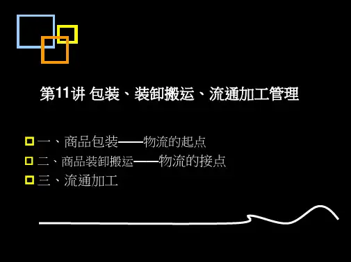 第讲包装装卸搬运