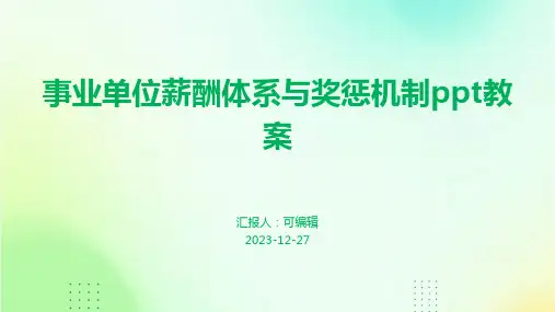 事业单位薪酬体系与奖惩机制ppt教案