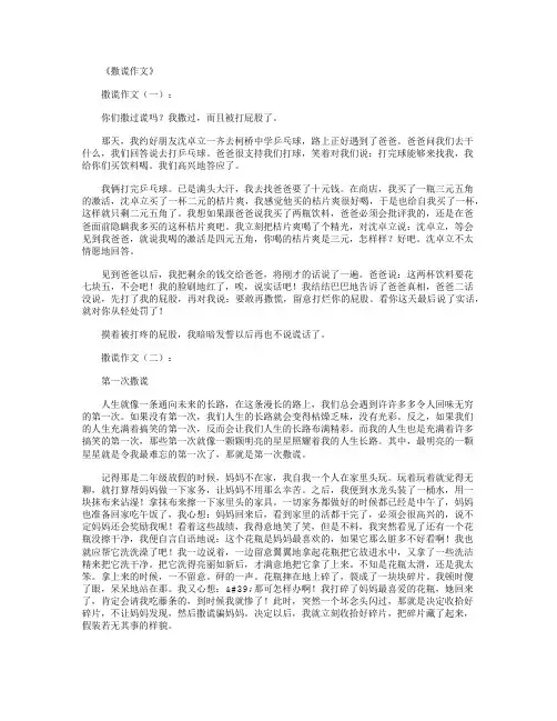 撒谎作文12篇