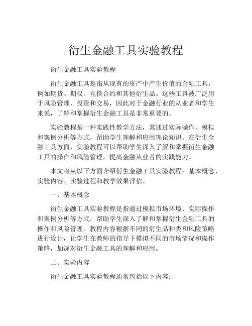 衍生金融工具实验教程