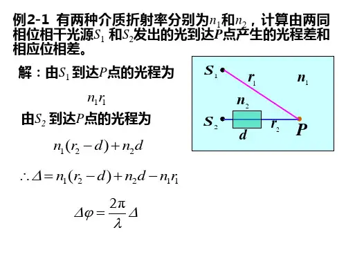物理光学各章典型习题及部分习题解答2