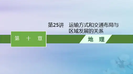 天津专版2024高考地理一轮总复习第10章产业区位选择第25讲运输方式和交通布局与区域发展的关系课件