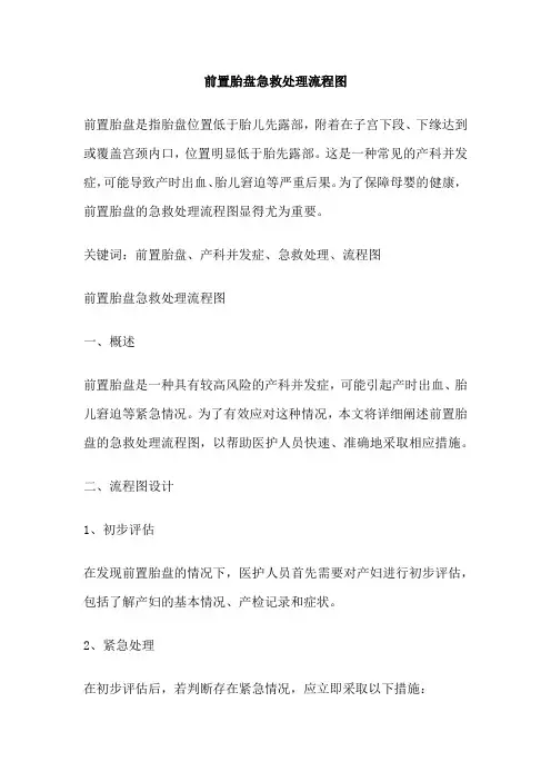 前置胎盘急救处理流程图