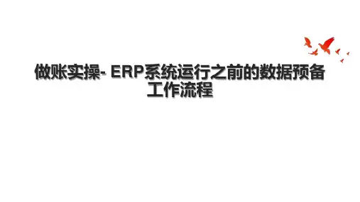 做账实操- ERP系统运行之前的数据预备工作流程.pptx