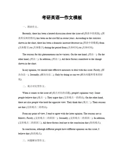 考研英语一作文模板