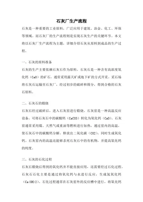 石灰厂生产流程