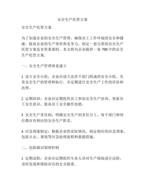 安全生产托管方案