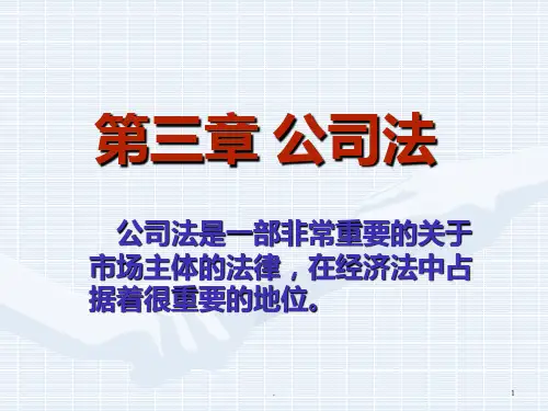 公司法—概述(新版)PPT课件全篇