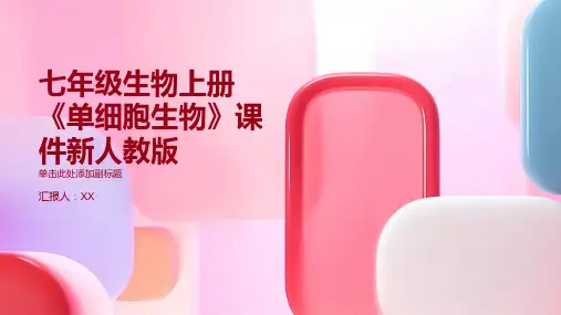七年级生物上册《单细胞生物》课件新人教版