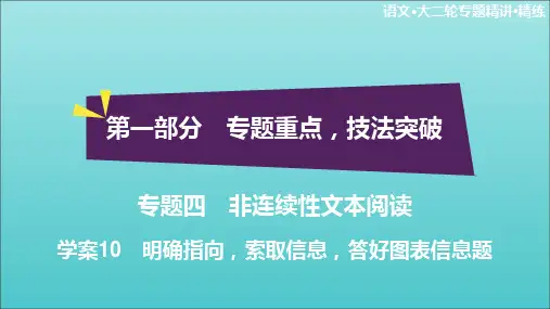 2020高考语文二轮复习专题四非连续性文本阅读学案10明确指向,索取信息,答好图表信息题课件