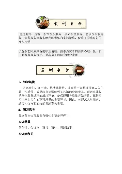 茶艺课程----茶艺师基本流程