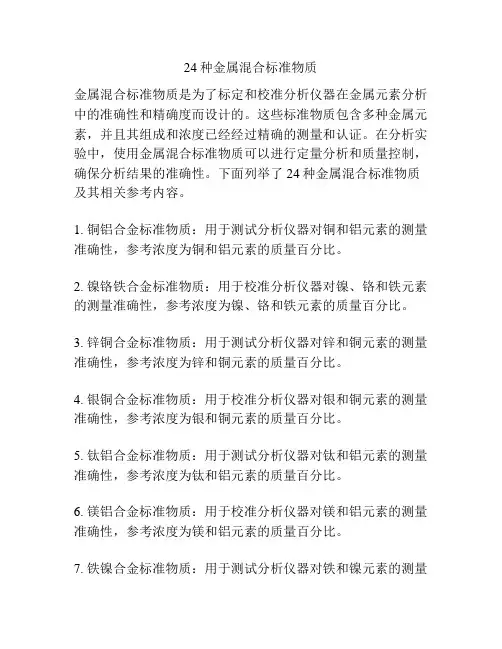 24种金属混合标准物质
