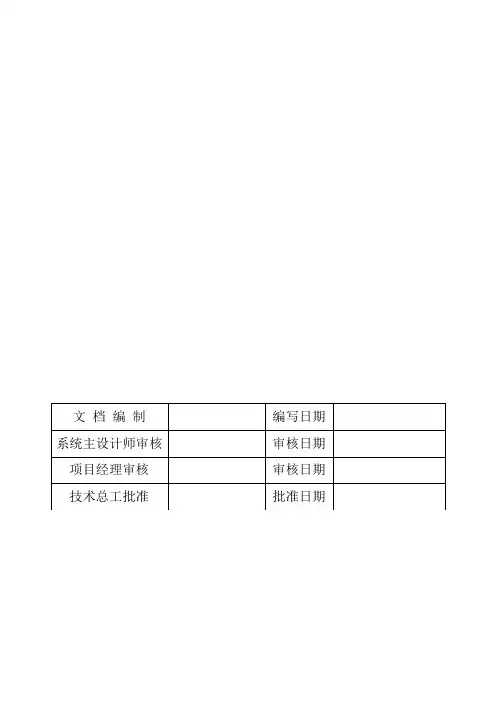 软件开发 软件模块功能说明模版