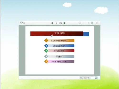 部门经理管理培训课件PPT(共 43张)