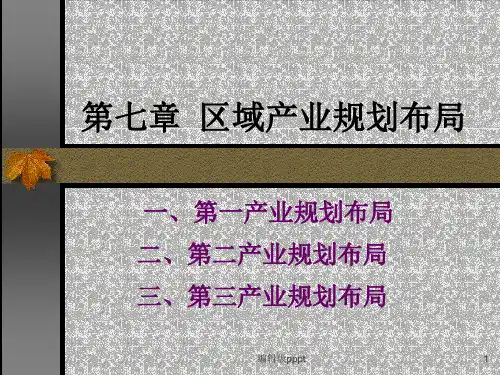 第七章 区域产业规划布局ppt课件