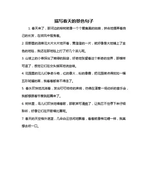 描写春天的景色句子