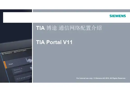 TIA 博途 通信网络配置介绍