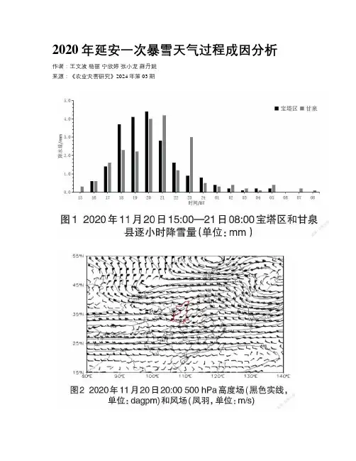 2020年延安一次暴雪天气过程成因分析
