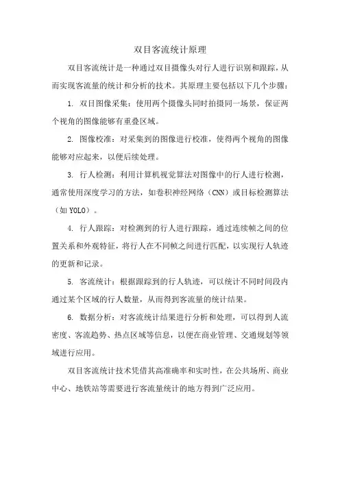 双目客流统计原理