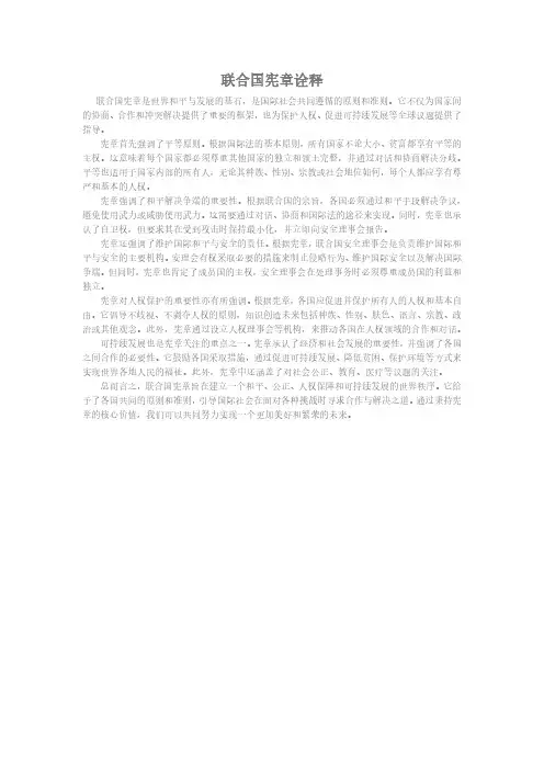 联合国宪章诠释pdf