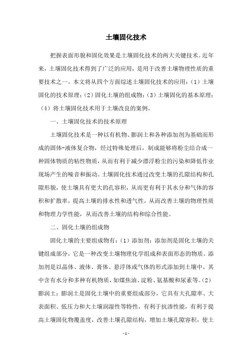 土壤固化技术