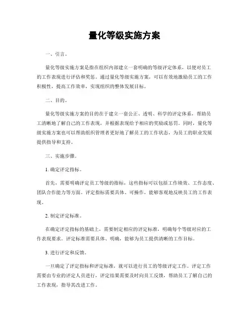 量化等级实施方案
