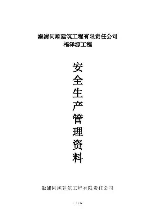 安全保证体系(全套资料)
