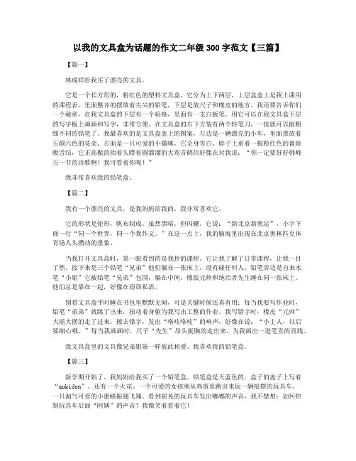 以我的文具盒为话题的作文二年级300字范文【三篇】