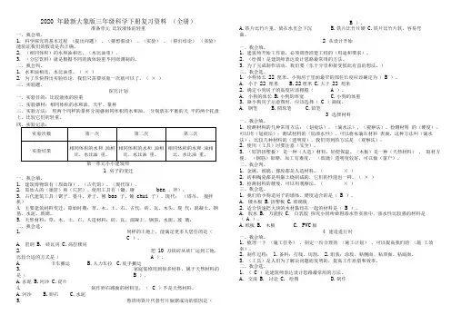 2020年最新大象版小学三年级科学下册复习资料(全册直接打印版)
