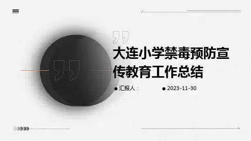 大连小学禁毒预防宣传教育工作总结