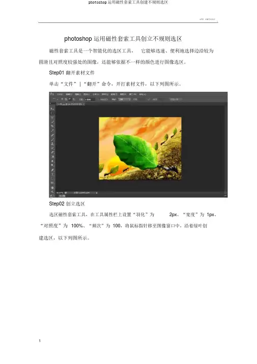 photoshop运用磁性套索工具创建不规则选区
