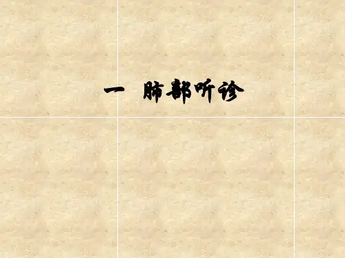 执业医师实践技能考试心肺听诊讲义ppt课件